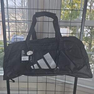 Adidas Black and White Duffel Bag
